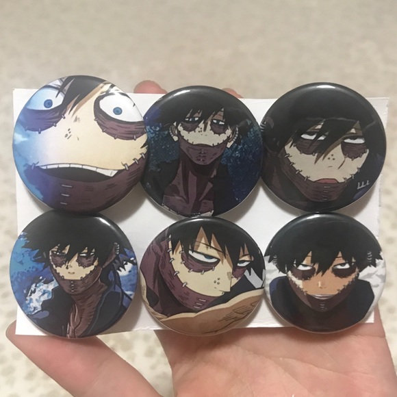 My Hero Academia Dabi Pinback Buttons - Picture 1 of 2